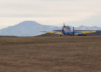 N12KY @ KAPA - The Spirit of '44 takes off with Pike's peak in the distance.
