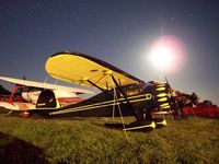 N15440 @ IA27 - Monocoupe in the moonlight during the 2007 National AAA/APM Fly-in - by Aaron Klugherz