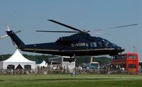 G-VONB - Helicopters arrive at the temporary Heliport on 2007 Epsom Derby Day (Horse racing)