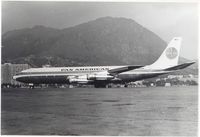 N458PA - Jet Clipper Titian at HKG Kai Tak airport,late 60s - by metricbolt
