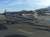 N173F @ SZP - 1973 Cessna A185F SKYWAGON, Continental IO-520-D 300 Hp, early am arrival - by Doug Robertson