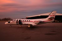 N601BC @ KHKY - Just had to take this picture with the sunset in the background. - by Bradley Bormuth