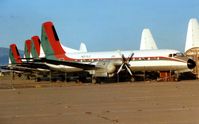 N217LC @ TUS - This YS-11 heads a row of similar type at Hamilton Aviation's Yard in Tuscon in 1996 - this aircraft had previously operated in Indonesia and Japan - by Terry Fletcher