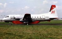 G-BNJK @ LFPB - Macavia displayed this converted HS748 at the Paris Air Show in 1989 - by Terry Fletcher