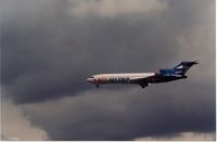 C-GOKF @ YVR - Kelowna Flightcraft  B727 operating for Greyhound landing in YVR,late 90s - by metricbolt