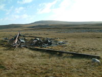 AE521 - Wrecked BV Chinook CH-47C of the Argentine AF located at the foot of Mount Kent, Falkland Island. This aircraft was destroyed during the 1982 Falklands Conflict. - by Steve Staunton