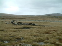 AE521 - Wrecked BV Chinook CH-47C of the Argentine AF located at the foot of Mount Kent, Falkland Island. This aircraft was destroyed during the 1982 Falklands Conflict. - by Steve Staunton