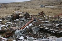 AE521 - Wrecked BV Chinook CH-47C of the Argentine AF located at the foot of Mount Kent, Falkland Island. This aircraft was destroyed during the 1982 Falklands Conflict. - by Steve Staunton