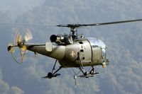 V-244 @ LSMM - Great shot of an Alouette landing at Meiringen after a shuttle flight to Axalp.