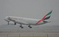 A6-EAA @ LOWW - Emirates  A330 finale approach rwy16 - by Delta Kilo