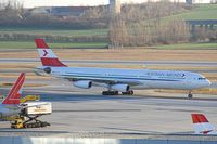 OE-LAK @ LOWW - Austrian  A340-313 in old livery - by Delta Kilo