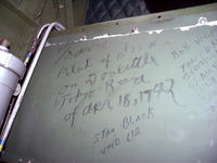 N7946C @ FTW - Doolittle Radier and other veteran's signatures in bombay - At the Vintage Flying Museum