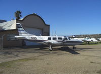 N1SS @ CMA - 1979 Piper PA-60-601P AEROSTAR, two Lycoming IO-540-S1A5 290 Hp each, high flow rate turbochargers supply bleed air for cabin pressurization - by Doug Robertson