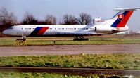 OM-BYR @ EGSS - Slovakian Govt Tu154 at London Stansted in 1999 - by Terry Fletcher
