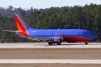 N353SW @ RDU - Southwest Airlines N353SW (FLT SWA903) from Chicago Midway Int'l (KMDW) rolling out on RWY 5L after landing. - by Dean Heald