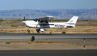 N5286C @ SQL - 2002 Cessna 172S ready to touch down @ San Carlos Airport, CA - by Steve Nation