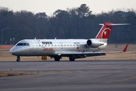 N832AY @ ORF - NWA Airlink (by Pinnacle Airlines) N832AY (FLT FLG3703) on RWY 5 after arrival from Detroit Metro Wayne County (KDTW). - by Dean Heald