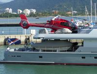 N168JB - This Eurocopter was photographed on the back of a motor Yacht in Cairns Harbour , Queensland, Australia - by Terry Fletcher