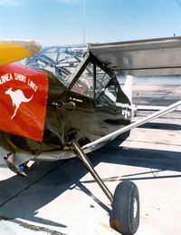 N7618B @ NFW - Stinson L-5 at Carswell AFB