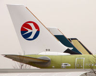 B-6099 @ LFBO - Newly built A330 in green primer with just its tail in China Eastern colours - by Terry Fletcher