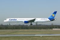 D-ABOH @ EDDL - About to touch down on runway 23 at Dusseldorf.