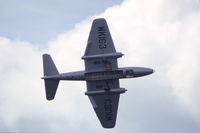 G-BVWC @ EGBP - Canberra B2 WK163 showing its bomb bay over Kemble airfield, UK - by Henk van Capelle