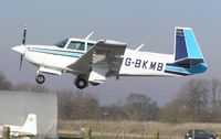 G-BKMB @ EGSF - Mooney M20 arriving at Conington - by Simon Palmer