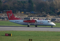 OE-HBC @ EGCC - Euromanx leased Dash 8 about to depart Manchester in Feb 2008 - by Terry Fletcher