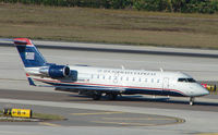 N420AW @ TPA - US Airways CRJ taxies in at Tampa