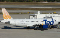 N444UA @ TPA - TED A320 on stand at Tampa