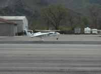 N57LG @ SZP - 1983Godsey/Klaus Savier modified RUTAN VARI-EZE, Continental O-200 100+ HP, Light Speed Engineering plasma ignition, landing Rwy 22 - by Doug Robertson