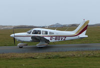 G-BGVZ @ EGNH - Piper Pa-28 Taxies out at Blackpool in Feb 2008 - by Terry Fletcher