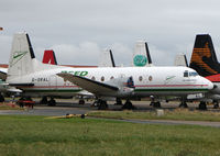 G-ORAL @ EGNH - HS748 still stored at Blackpool in Feb 2008 - by Terry Fletcher