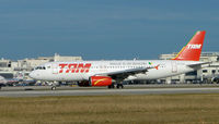 PR-MAR @ MIA - TAM A320 arrives Miami in Feb 2008 - by Terry Fletcher