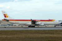 EC-ICF @ MIA - Iberia A340 arrives Miami from Madrid in Feb 2008