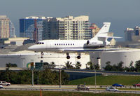 N246V @ FLL - Falcon 2000 about to land at Ft.Lauderdale Int in Feb 2008 - by Terry Fletcher