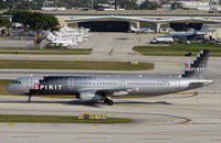 N588NK @ FLL - Spirit A321 taxying to stand at Ft Lauderdale Int - by Terry Fletcher