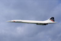 G-BOAD @ EGLF - Concorde overflying Farnborough 1986. - by Henk van Capelle