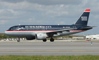N754UW @ FLL - US Air A319 prepares to depart FLL - by Terry Fletcher