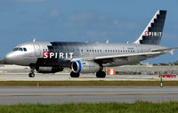 N518NK @ FLL - Spirit A319 about to depart from FLL - by Terry Fletcher