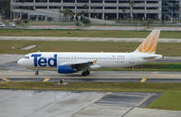 N467UA @ TPA - TED A320 taxies in at Tampa