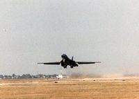 UNKNOWN @ FTW - B-1B departing Meacham Field after 1989 airshow - by Zane Adams