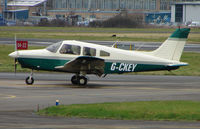 G-CKEY @ EGBJ - A visitor to Gloucestershire Airport on the day of the horse racing Gold Cup  at the nearby Cheltenham Racecourse - by Terry Fletcher