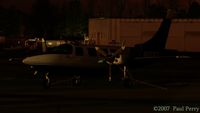 N567LT @ PVG - Darkness barely hides this Aerostar, in for the night - by Paul Perry