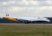 G-OZBO @ EGGW - Monarch A321 about to depart Luton - by Terry Fletcher