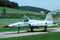 J-3016 @ LSMD - This Tiger was photographed on its home base. Note the black oval shaped radome, that was changed for a flat grey one in the mid and late eighties.