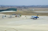 N876GA @ CID - Fuel spill clean-up - by Glenn E. Chatfield