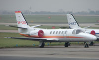 VP-CED @ EGCC - Citation II at Manchester in April 2008 - by Terry Fletcher
