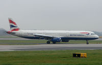 G-EUXG @ EGCC - British Airways A321 arrives at Manchester - by Terry Fletcher