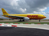 OO-DLW @ EGGW - DHL A300 in the yellow colour scheme - by Terry Fletcher